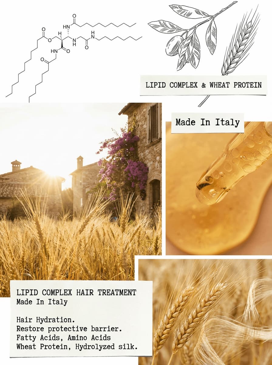 Italian dermo-cosmetic ingredients and Lipid Complex pouches